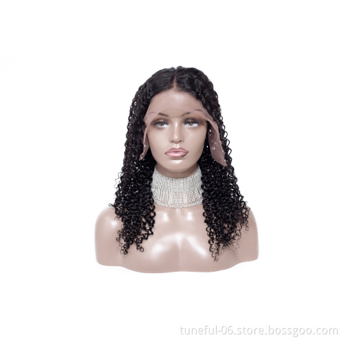 Tuneful straight body wave kinky curl Unprocessed Brazilian 13x4 Lace Frontal Wig Pre Plucked fashionable hairstyle for women